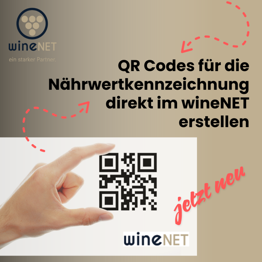 f-label QR Codes direkt in wineNET erstellen – wineNET